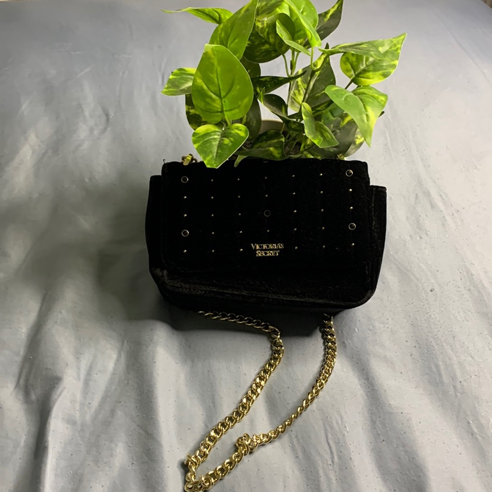 Black velvet Victoria Secrets purse